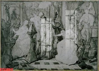 Download file Tranh sơn dầu phương tây tổng hợp STS38017 (gốc) in mica ốp bếp