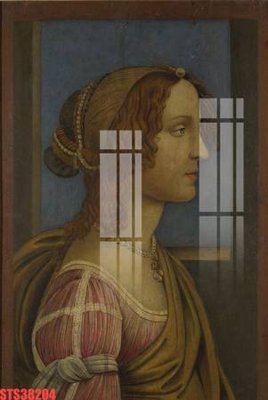 File in trần Tranh sơn dầu phương tây tổng hợp STS38204 (file gốc) hoa văn 3D