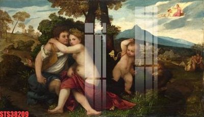 File tranh Tranh sơn dầu phương tây tổng hợp STS38209 (ảnh gốc) in trần nhà