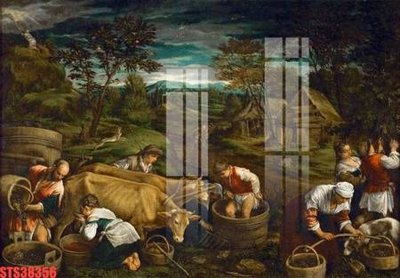 File in trần Tranh sơn dầu phương tây tổng hợp STS38356 (bản gốc) bầu trời