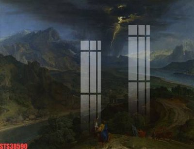 File tranh Tranh sơn dầu phương tây tổng hợp STS38590 (bản gốc) treo quán cafe