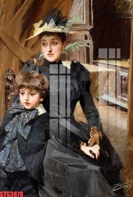 File tranh Tranh sơn dầu phương tây tổng hợp STS3878 (gốc) in trên kính