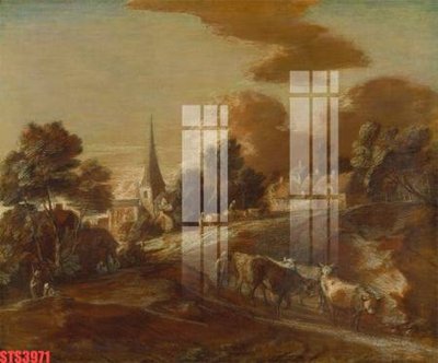 File tranh Tranh sơn dầu phương tây tổng hợp STS3971 (bản gốc) in lụa 5D