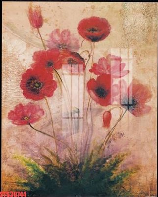 File in lụa Tranh sơn dầu phương tây tổng hợp STS39744 (hoa văn) Tranh sơn dầu phương tây tổng hợp STS39744