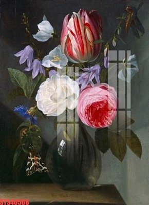 File tranh Tranh sơn dầu phương tây tổng hợp STS40506 (bản gốc) in lụa dán tường