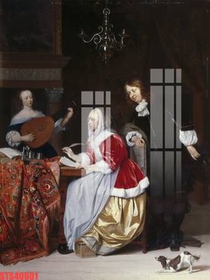 File tranh Tranh sơn dầu phương tây tổng hợp STS40601 (gốc) in trên kính