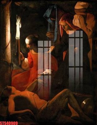 Download file gốc Tranh sơn dầu phương tây tổng hợp STS40909 (in mica) trang trí