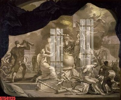 Download file Tranh sơn dầu phương tây tổng hợp STS41125 (gốc) in mica bàn thờ