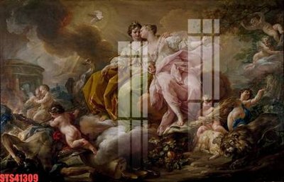 File gốc Tranh sơn dầu phương tây tổng hợp STS41309 (ảnh chi tiết) để in lụa