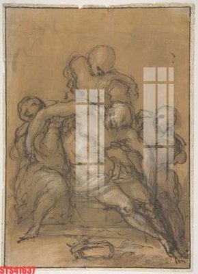 File in trần Tranh sơn dầu phương tây tổng hợp STS41637 (bản gốc) hoa văn