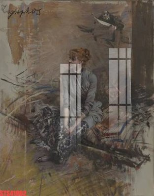 Ảnh gốc file in lụa Tranh sơn dầu phương tây tổng hợp STS41902 chi tiết