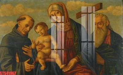 File tranh gốc PSD Tranh sơn dầu phương tây tổng hợp STS41967 còn nguyên layer