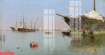 Download file gốc Tranh sơn dầu phương tây tổng hợp STS42793 (in mica) trong suốt