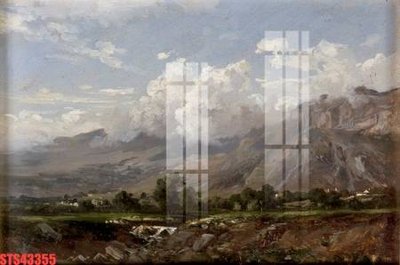 File in trần Tranh sơn dầu phương tây tổng hợp STS43355 (bản gốc 3D) sống động