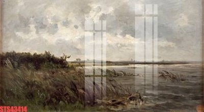 File in mica Tranh sơn dầu phương tây tổng hợp STS43414 (bản gốc) làm vách ngăn