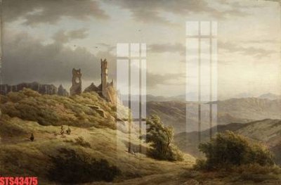 File gốc Tranh sơn dầu phương tây tổng hợp STS43475 (in mica) cắt laser