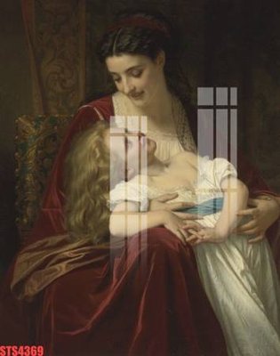 Hình ảnh file gốc in trần nhà Tranh sơn dầu phương tây tổng hợp STS4369