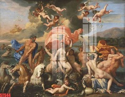 File in trần Tranh sơn dầu phương tây tổng hợp STS44 (bản gốc 3D) sống động