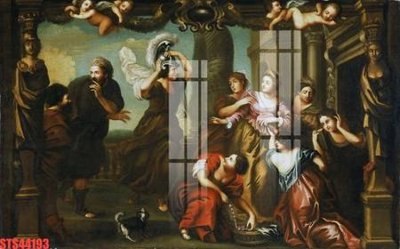 Download file gốc Tranh sơn dầu phương tây tổng hợp STS44193 (in mica) logo