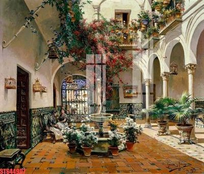 File gốc Tranh sơn dầu phương tây tổng hợp STS44907 (ảnh chi tiết) để in lụa