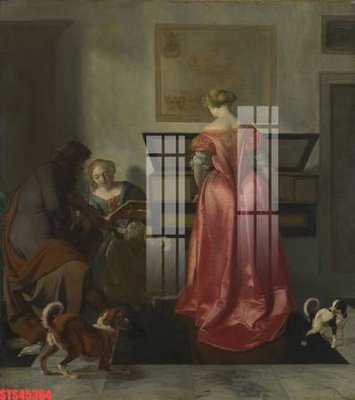 File tranh Tranh sơn dầu phương tây tổng hợp STS45364 (ảnh gốc) in trần 3D