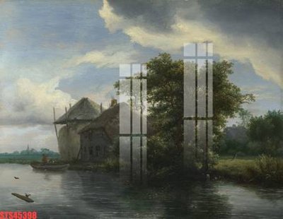 File ảnh Tranh sơn dầu phương tây tổng hợp STS45398 (gốc) in decal dán tường