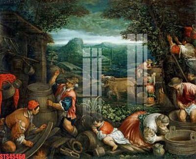 File PSD Tranh sơn dầu phương tây tổng hợp STS45460 (gốc) cho designer