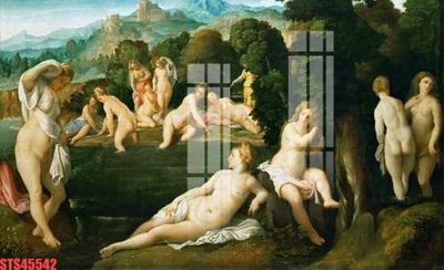 File tranh gốc Tranh sơn dầu phương tây tổng hợp STS45542 chủ đề hiện đại