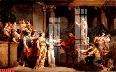 Ảnh gốc file in lụa Tranh sơn dầu phương tây tổng hợp STS45610 chi tiết