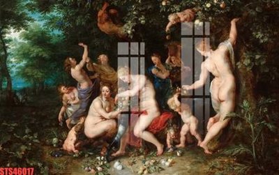 File gốc in ấn Tranh sơn dầu phương tây tổng hợp STS46017 chuẩn màu CMYK