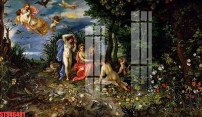 Ảnh mô tả file gốc in mica Tranh sơn dầu phương tây tổng hợp STS46481