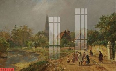 Download file Tranh sơn dầu phương tây tổng hợp STS46511 (gốc) in mica đèn LED