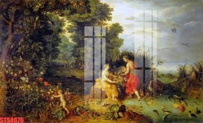 File in lụa Tranh sơn dầu phương tây tổng hợp STS4676 (hoa văn) Tranh sơn dầu phương tây tổng hợp STS4676