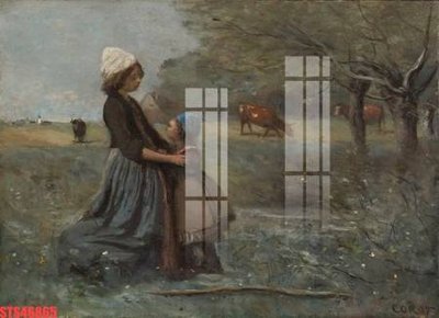 File tranh Tranh sơn dầu phương tây tổng hợp STS46865 (file gốc) chủ đề phong thủy