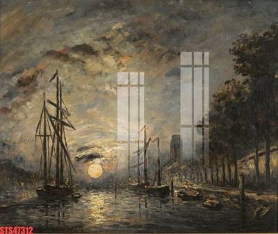 File in mica Tranh sơn dầu phương tây tổng hợp STS47312 (bản gốc) làm vách ngăn