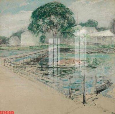 File in mica Tranh sơn dầu phương tây tổng hợp STS47495 (bản gốc) làm vách ngăn