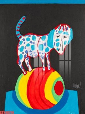 File in trần Tranh sơn dầu phương tây tổng hợp STS48214 (bản gốc) hoa văn