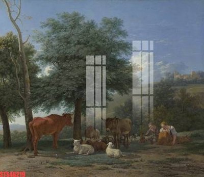 File gốc Tranh sơn dầu phương tây tổng hợp STS48219 (vector) cho in ấn