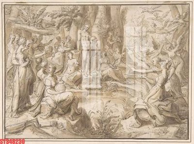 Tải file Tranh sơn dầu phương tây tổng hợp STS48230 (PSD) cho in tranh kính