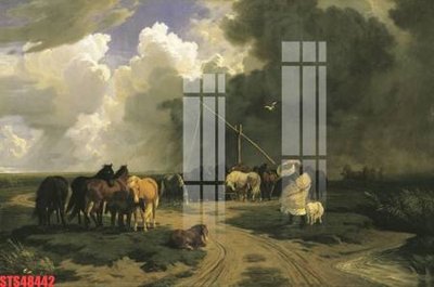 File tranh Tranh sơn dầu phương tây tổng hợp STS48442 (gốc) in vải canvas