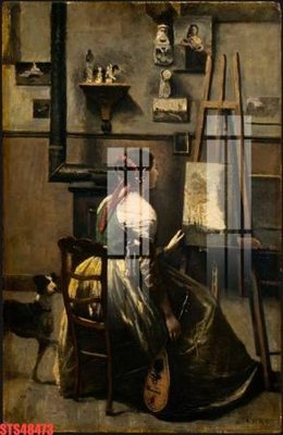 File gốc Tranh sơn dầu phương tây tổng hợp STS48473 (in lụa) hoa văn cổ điển