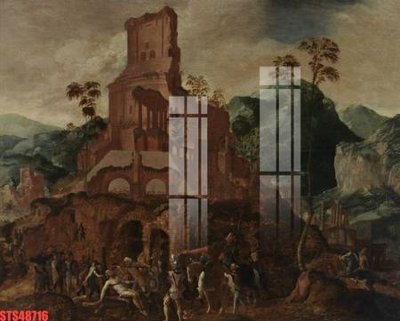 File gốc Tranh sơn dầu phương tây tổng hợp STS48716 (in lụa) hoa văn cổ điển