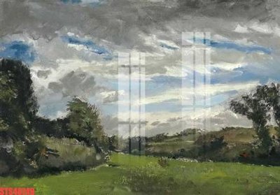 File tranh gốc in trần nhà Tranh sơn dầu phương tây tổng hợp STS48749 3D