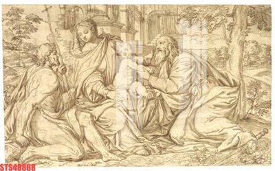 File in trần Tranh sơn dầu phương tây tổng hợp STS48868 (bản gốc) mây trời