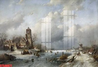 File tranh Tranh sơn dầu phương tây tổng hợp STS48871 (gốc) in backlit film