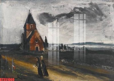 File in trần Tranh sơn dầu phương tây tổng hợp STS51069 (bản gốc) bầu trời