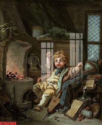 Ảnh gốc Tranh sơn dầu phương tây tổng hợp STS52009 (độ nét cao) in tráng gương