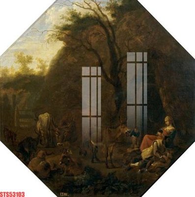 File in lụa Tranh sơn dầu phương tây tổng hợp STS53103 (phong cảnh) Tranh sơn dầu phương tây tổng hợp STS53103