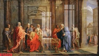 File ảnh Tranh sơn dầu phương tây tổng hợp STS54128 (gốc) in decal dán tường