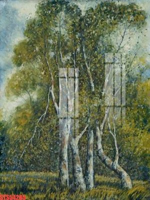 File in trần Tranh sơn dầu phương tây tổng hợp STS54285 (bản gốc) bầu trời